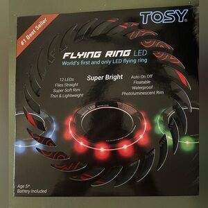 TOSY Flying Ring 12 Red LED Super Bright Waterproof Thin Lightweight New